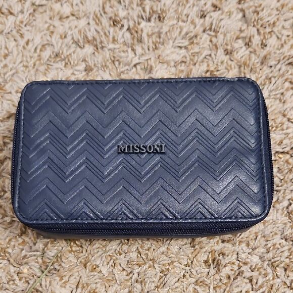 Missoni Handbags - Missoni × Delta Navy Chevron cosmetic travel case